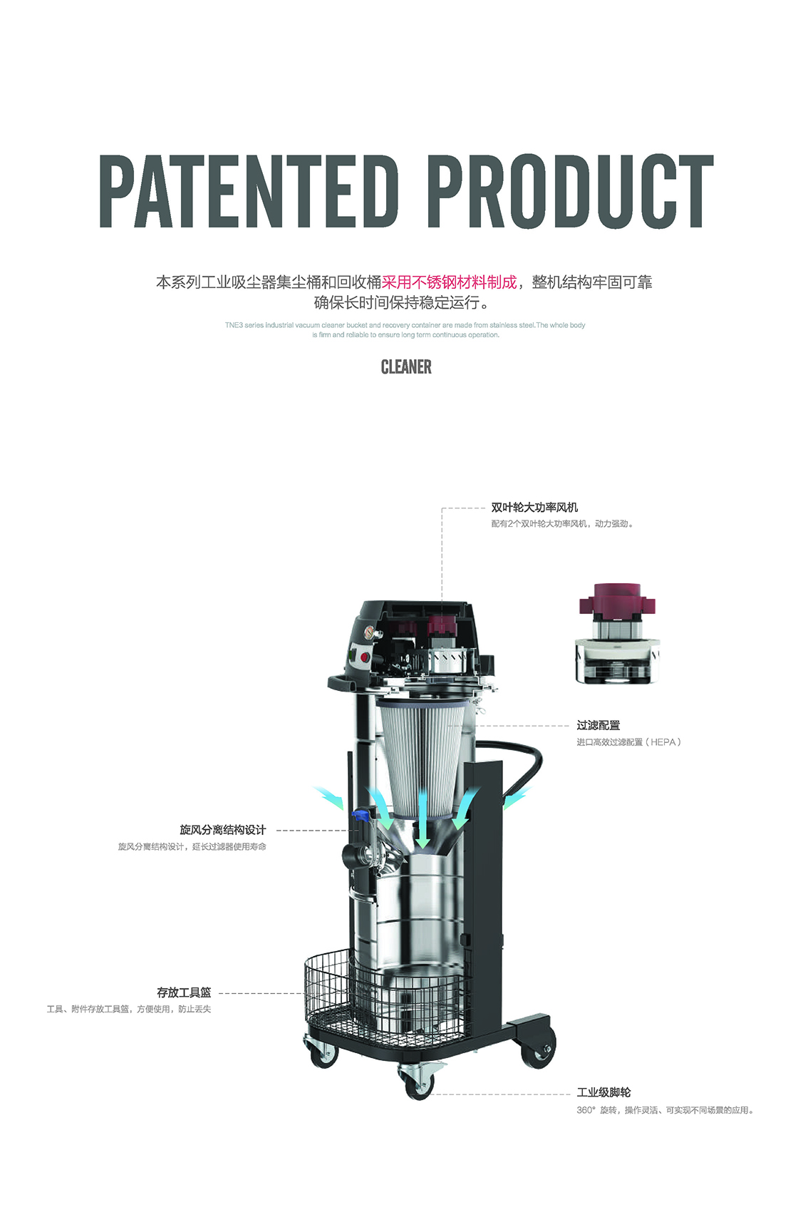 官宣：TNE3系列工业吸尘器---新品发布!